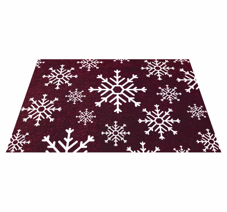 Alfombra vinílica navidad copos de nieve festivos - TenVinilo