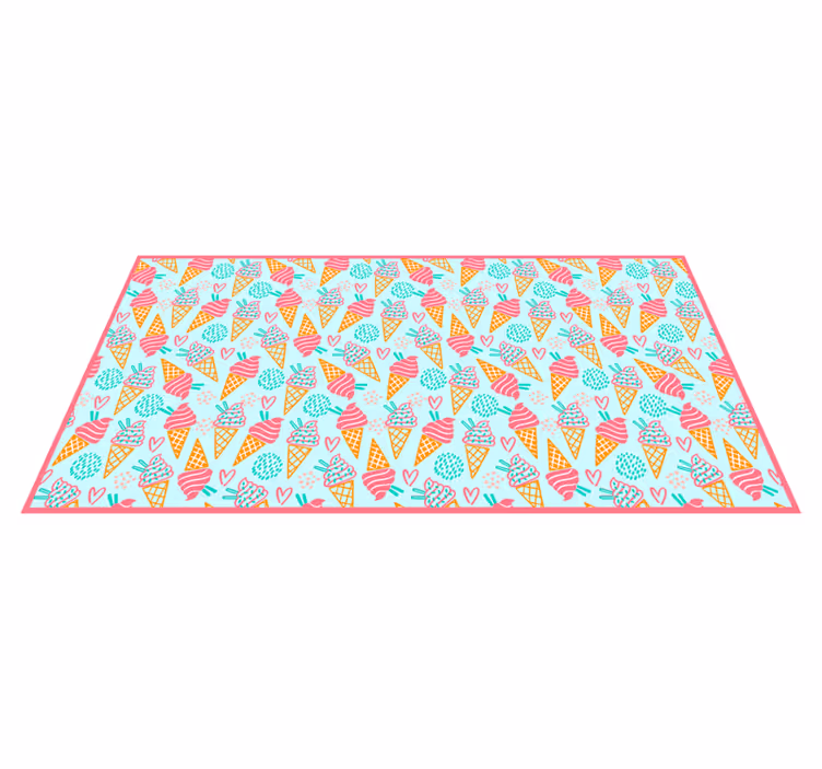 Alfombra vinílica infantil helados coloridos - TenVinilo