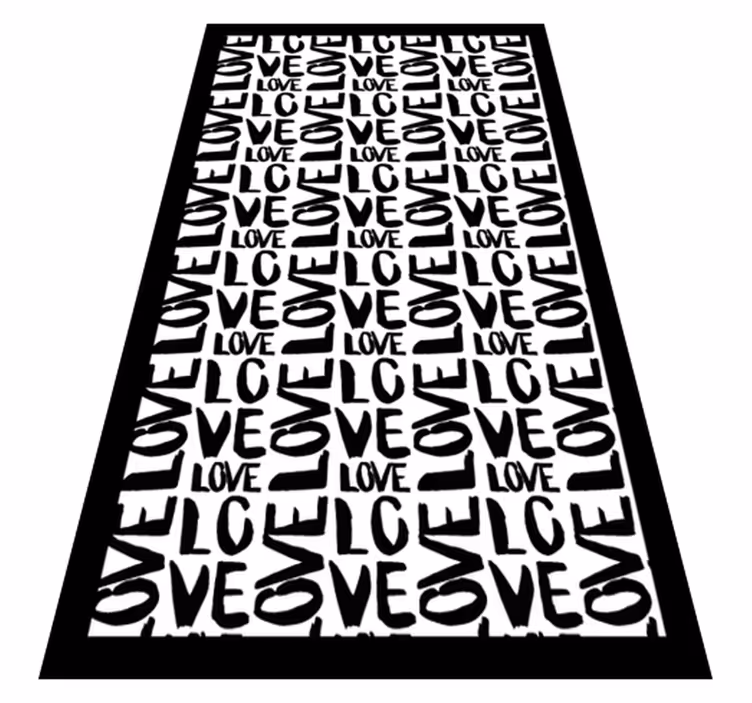 Alfombra vinílica con frase texto de amor expresivo - TenVinilo