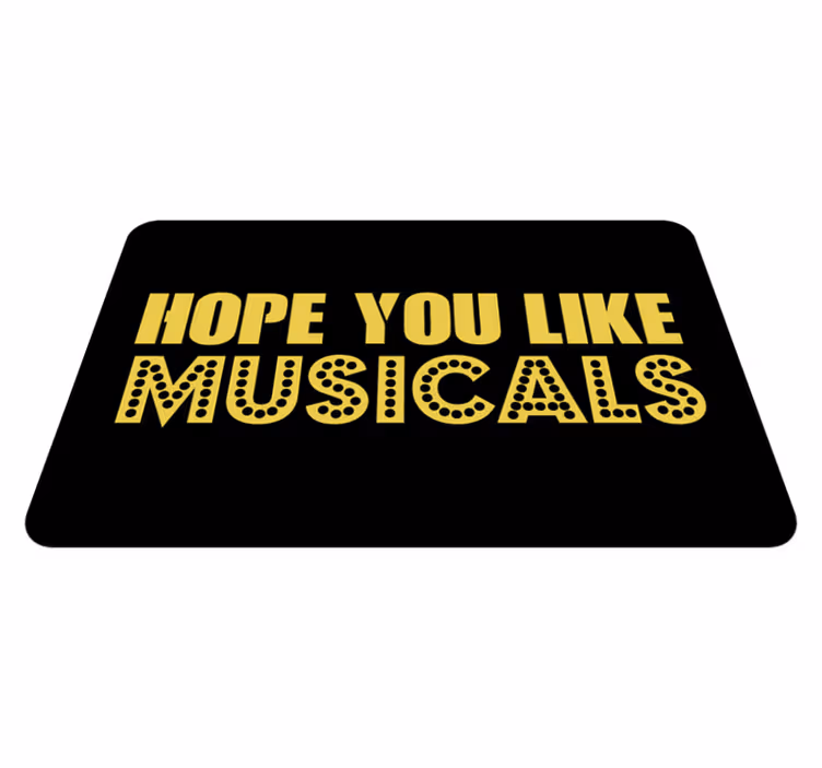 Alfombra vinílica con frase esperanza como musicales - TenVinilo