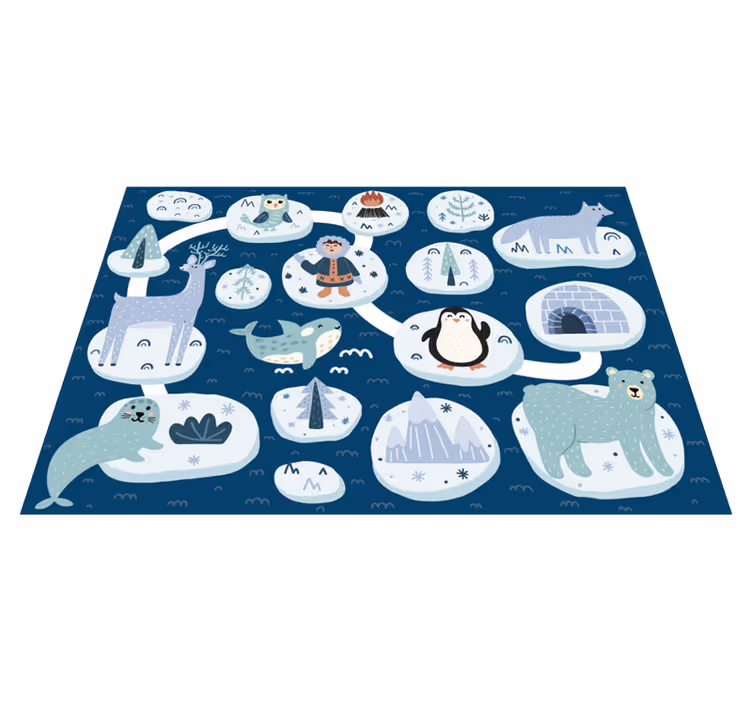 Alfombra vinílica infantil aventura ártica - TenVinilo