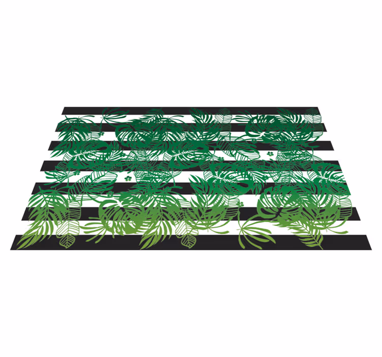 Alfombra vinilo moderna monstera verde - TenVinilo