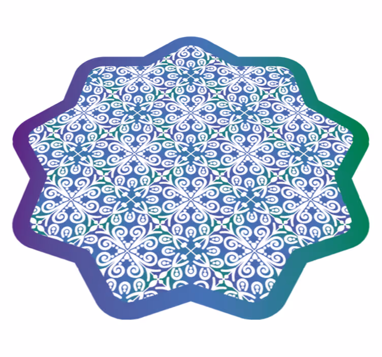 Alfombra vinílica hidráulica intrincado diseño de azulejos - TenVinilo