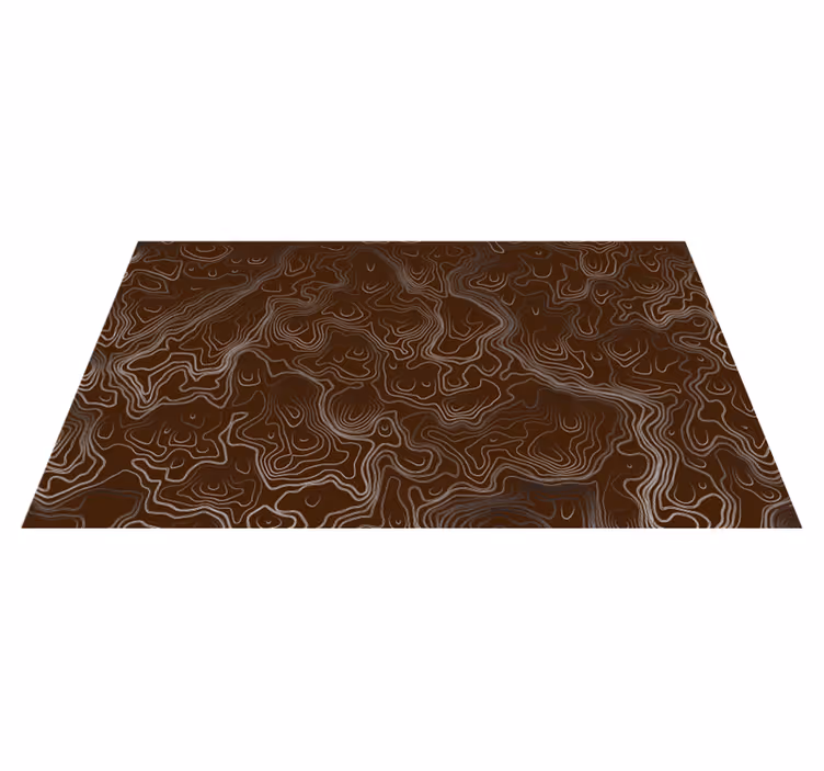 Alfombra vinílica salón contorno topográfico - TenVinilo