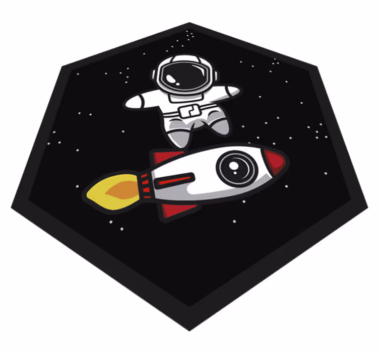 Alfombra vinílica infantil aventura astronauta - TenVinilo