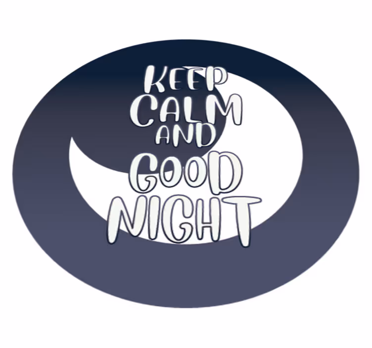 Alfombra vinílica con frase calma buenas noches - TenVinilo