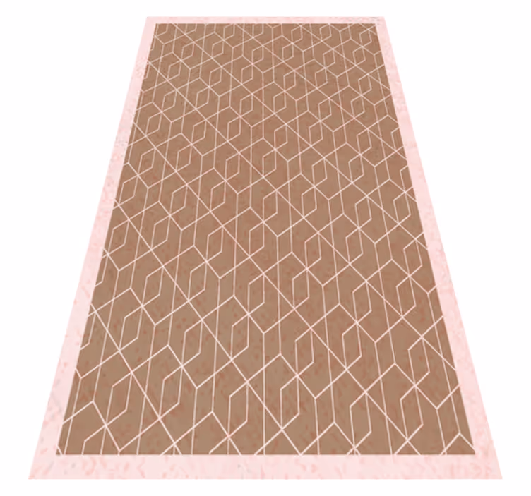 Alfombra de vinilo geométrica 3d con diamantes - TenVinilo