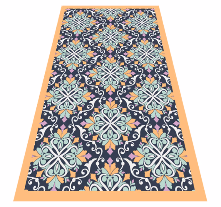 Alfombra vinílica mosaico patrón inspirado en mosaico - TenVinilo