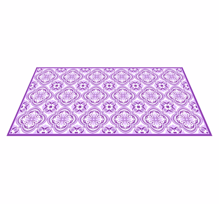 Alfombras de vinilo de azulejos Azulejo floral - TenVinilo