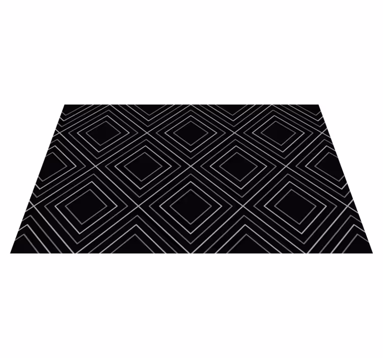 Alfombra vinílica geométrica geométrico monocromático - TenVinilo