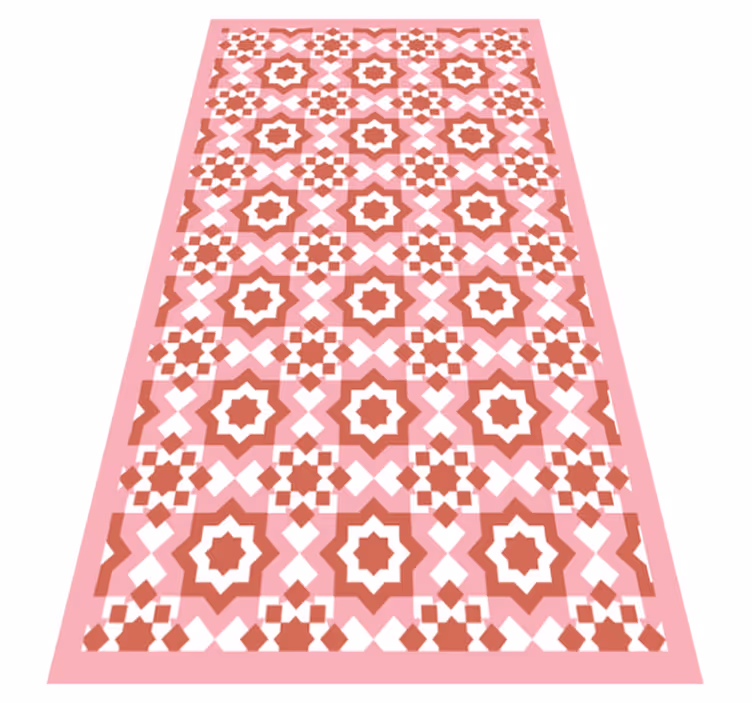 Alfombra vinílica hidráulica diseño de mosaicos - TenVinilo