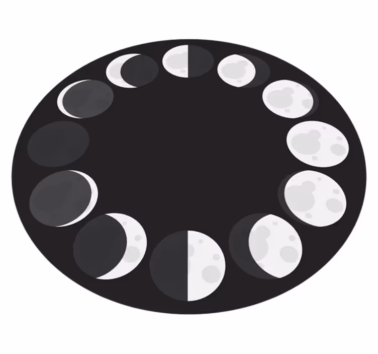Alfombra vinílica rayas patrones de medias lunas - TenVinilo