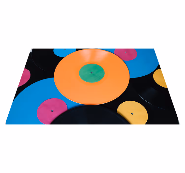 Alfombra vinílica vintage disco de vinilo - TenVinilo