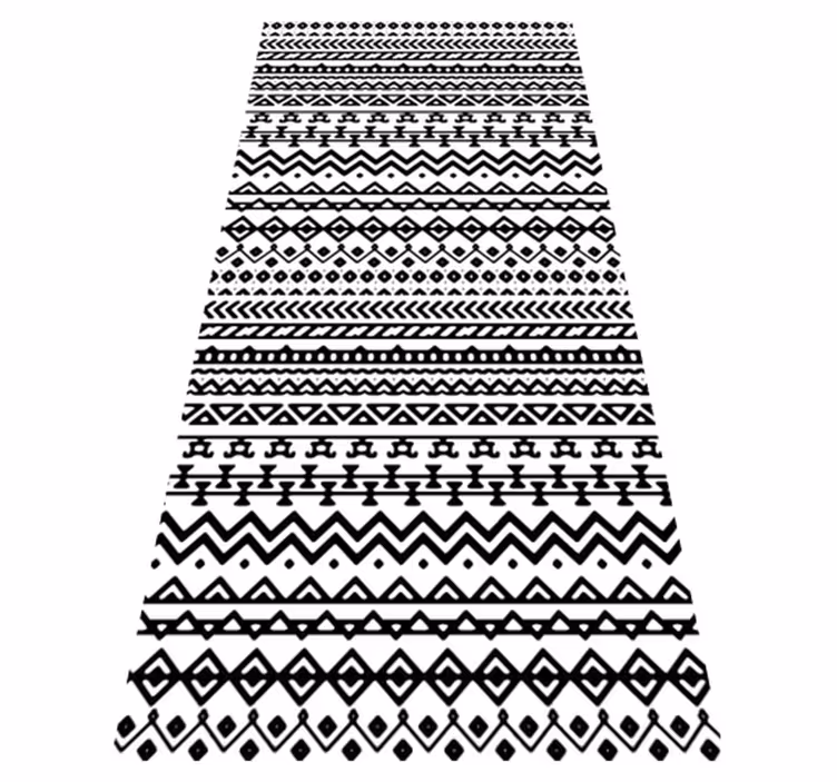 Alfombra vinílica mapamundi decoración de patrón tribal - TenVinilo