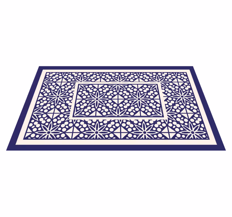 Alfombra vinílica hidráulica patrón geométrico decorativo - TenVinilo