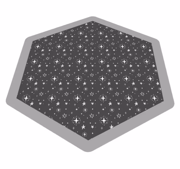Alfombra vinílica estrellas patrón celeste - TenVinilo