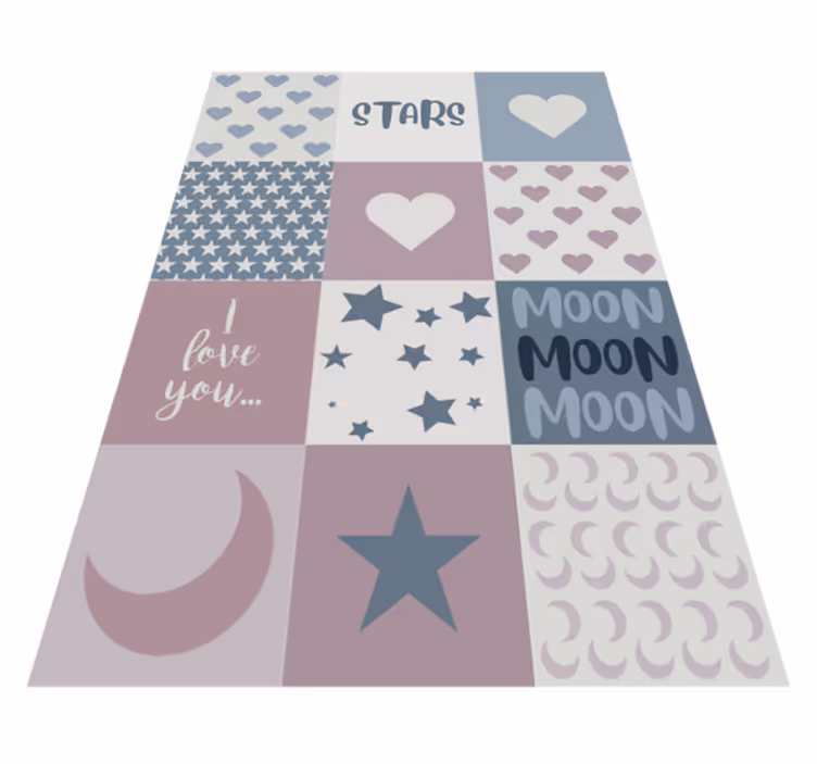 Alfombra vinílica infantil te amo luna - TenVinilo