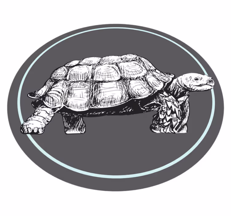 Aflombra vinílica animales tortuga ilustrada - TenVinilo