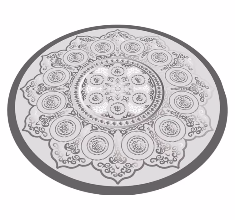 Alfombra vinílica mandala superposición de patrón de mandala - TenVinilo