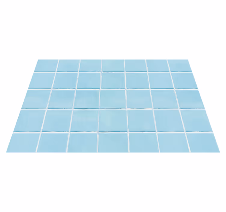 Alfombra vinílica hidráulica simulación de mosaico azul - TenVinilo