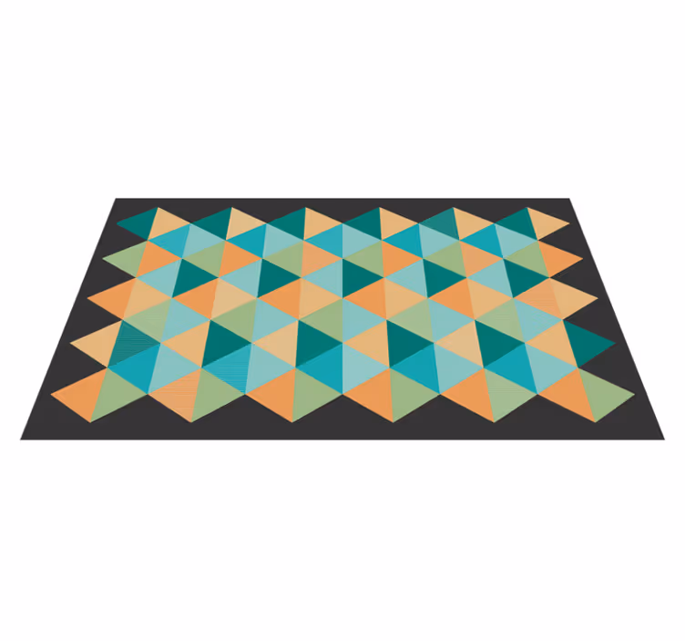 Alfombra vinílica geométrica composición geométrica - TenVinilo