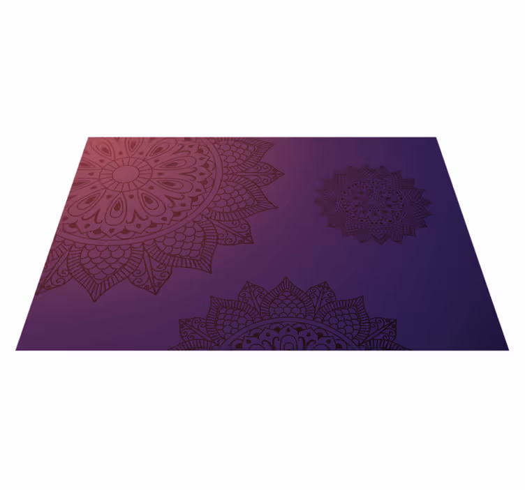 Alfombra vinílica mandala alfombra con estampado de mandalas - TenVinilo