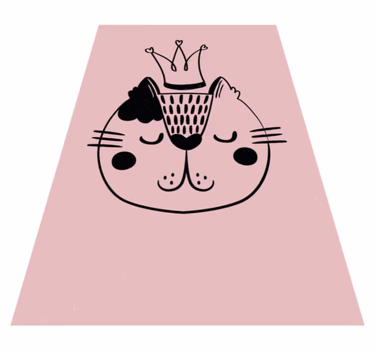 Aflombra vinílica animales ilustración de gato coronado - TenVinilo