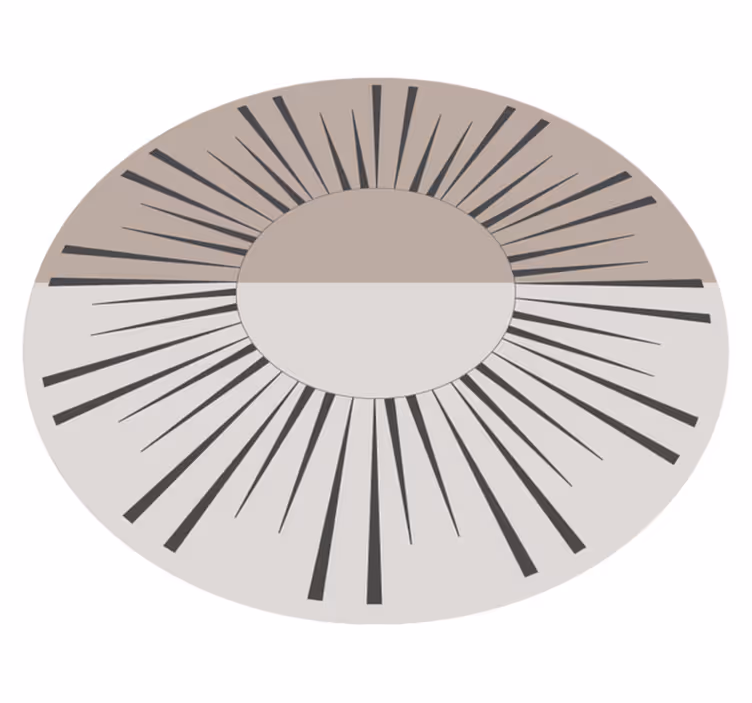 Alfombra vinilo mosaico Reloj de sol beige - TenVinilo
