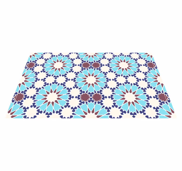 Alfombra vinilo mosaico Marroquí azul - TenVinilo