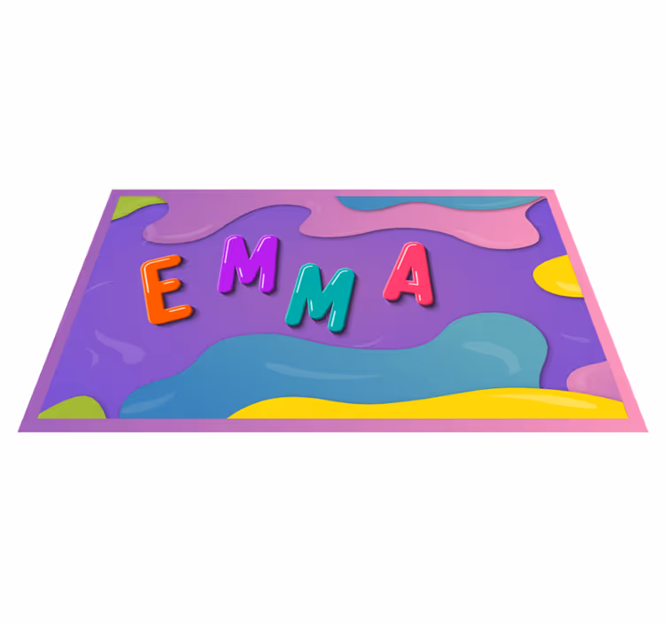 Alfombra vinílica con nombre pintura 3D - TenVinilo