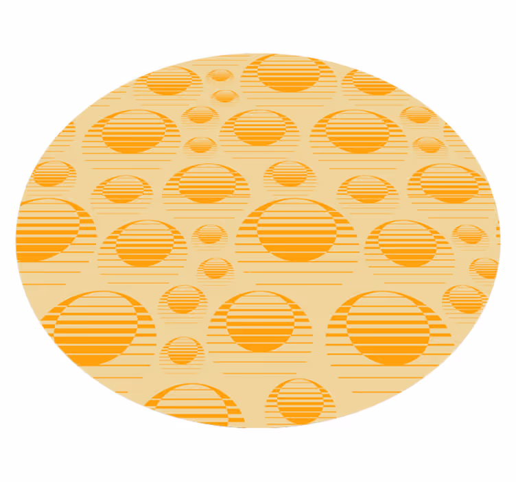 Alfombra vinílica comedor patrón circular - TenVinilo