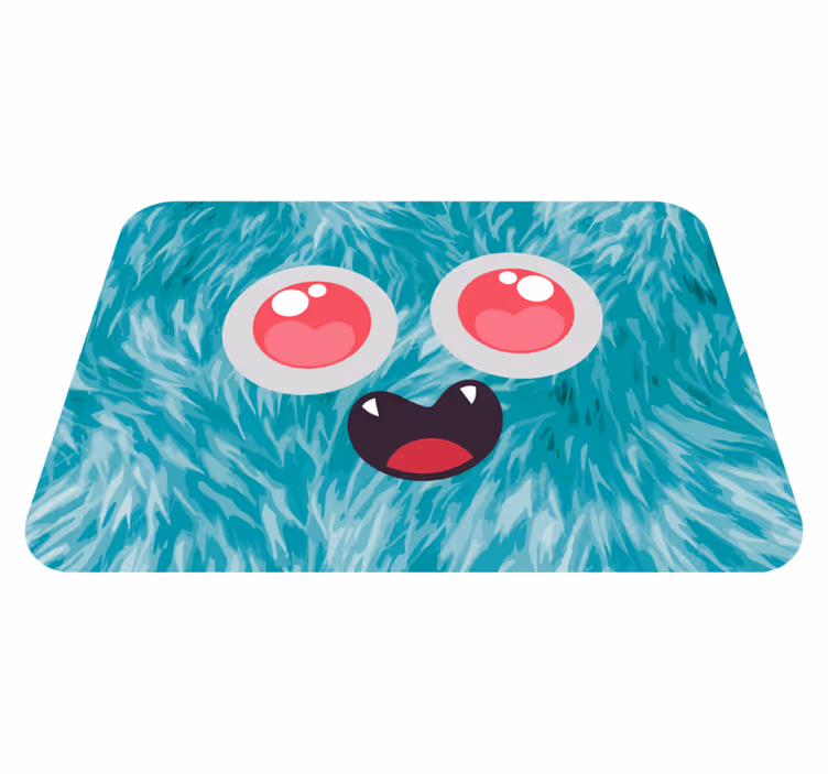 Alfombra vinílica infantil cara de monstruo - TenVinilo