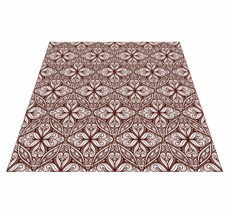 Alfombras vinílica hidráulica azulejos marrones - TenVinilo