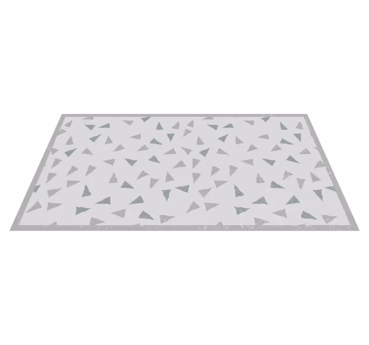 Alfombra vinílica geométrica de componentes triangulares - TenVinilo