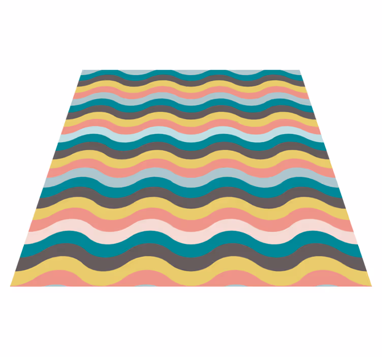 Alfombra vinílica nórdica olas escandinavas - TenVinilo