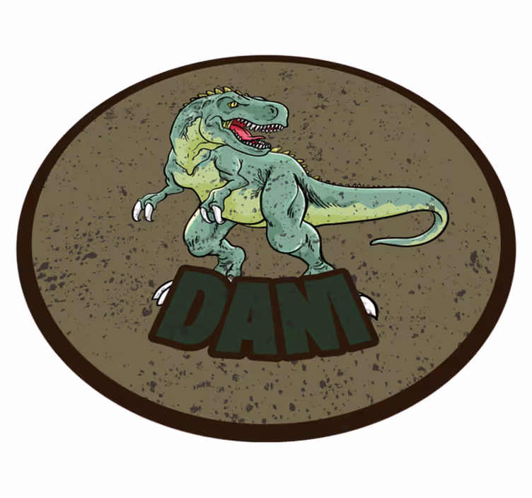 Alfombra vinílica personalizable dinosaurio personalizado - TenVinilo