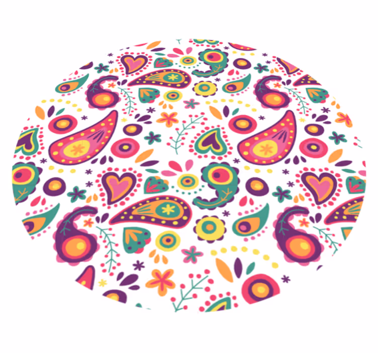 Alfombras vinílicas modernas Diseño circular colorido - TenVinilo