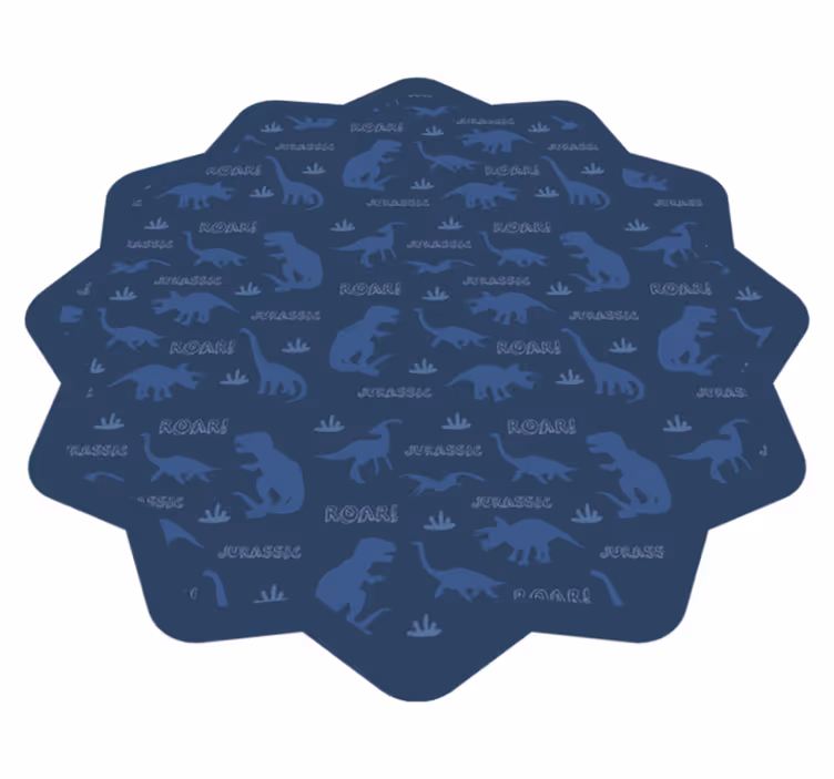 Alfombra vinílica infantil silueta dinosaurios - TenVinilo