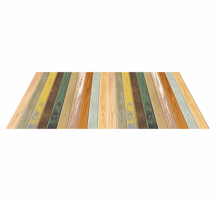 Alfombra vinilo pasillo Madera de colores descoloridos - TenVinilo