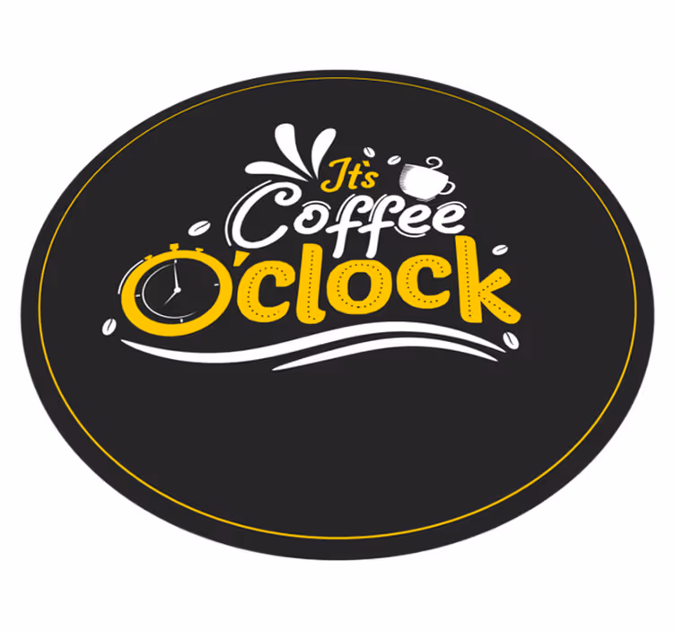 Alfombra vinílica con frase café en punto - TenVinilo
