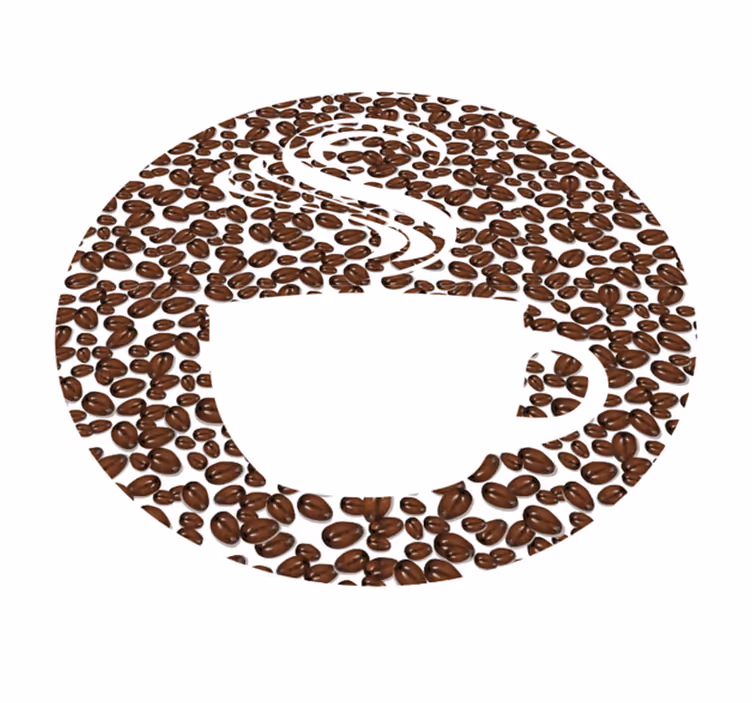 Alfombras vinílicas modernas Cu de café con granos de café - TenVinilo