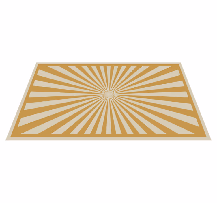 Alfombra vinílica geométrica patrón de explosión radiante - TenVinilo
