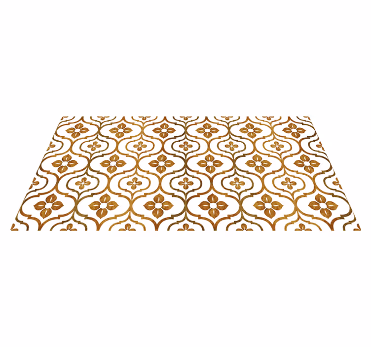 Alfombra vinílica hidráulica patrón de mosaico ornamental - TenVinilo