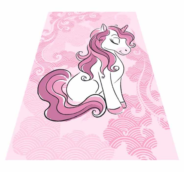 Alfombra vinílica infantil unicornio encantado - TenVinilo