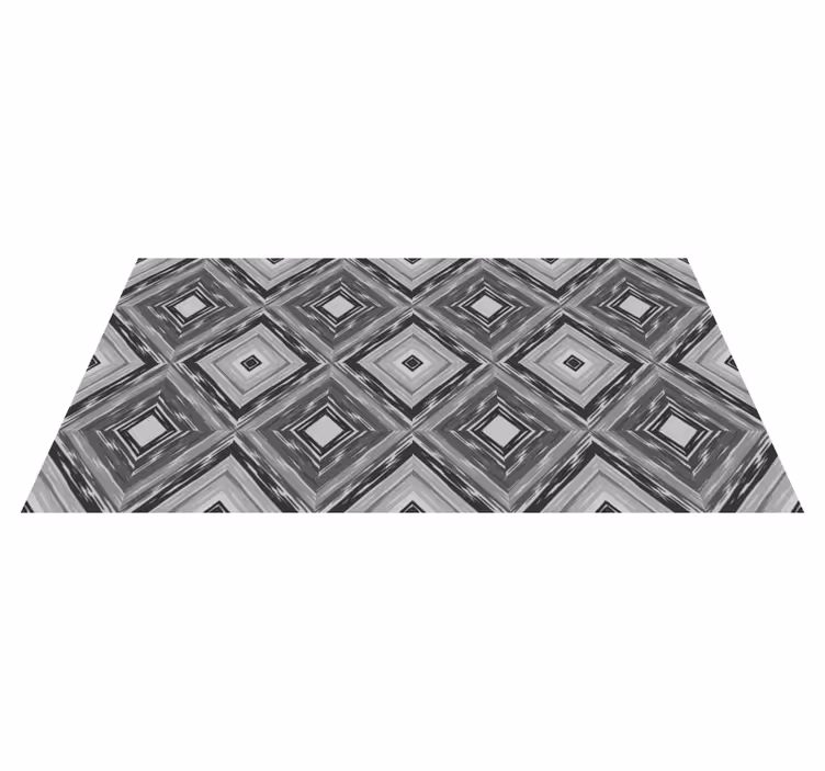 Alfombra vinílica geométrica ilusión de diamante - TenVinilo