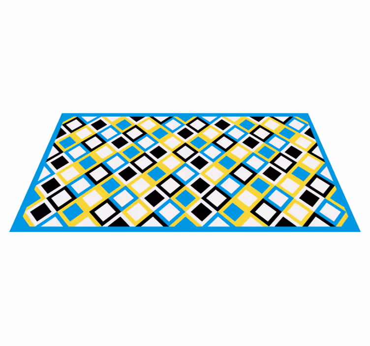 Alfombra vinílica geométrica patrón geométrico de rombos - TenVinilo