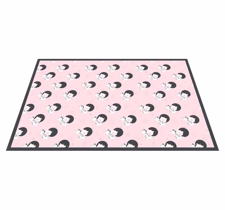 Alfombra vinílica infantil gráfico de bailarina juguetona - TenVinilo