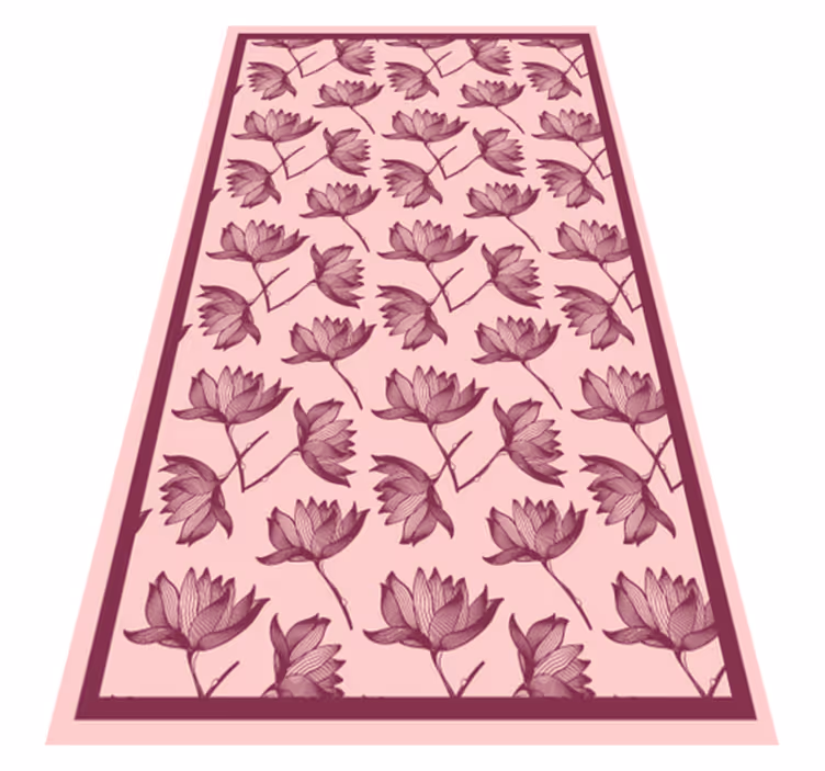 Alfombra vinílica flores decoración con motivos florales - TenVinilo