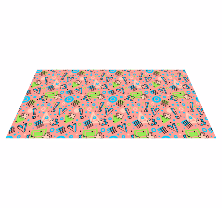 Alfombra vinílica infantil geometría juguetona - TenVinilo