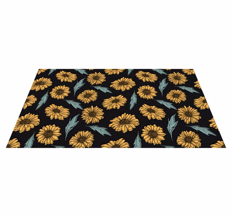 Alfombra vinílica flores elegancia de la flor del girasol - TenVinilo